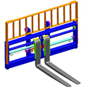 Lift-Tek rough terrain fork positioning carriage